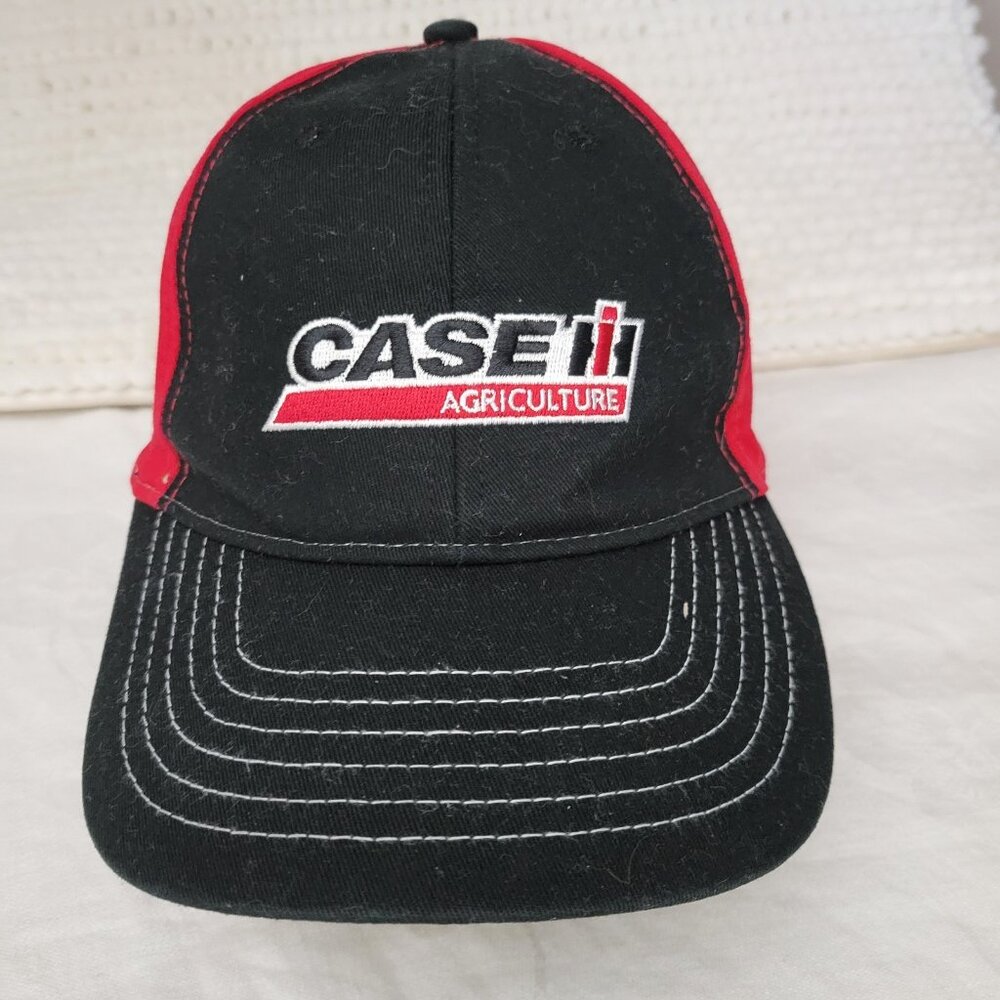 Case IH Agriculture K-Products farm Black Red Baseball Hat Cap OSFA Embroidered